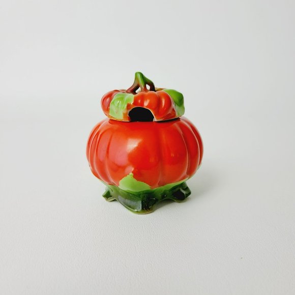 Vintage Royal Bayreuth Tomato Mustard Pot, Red & Green Kitchen Fruit Decor - Picture 3 of 12